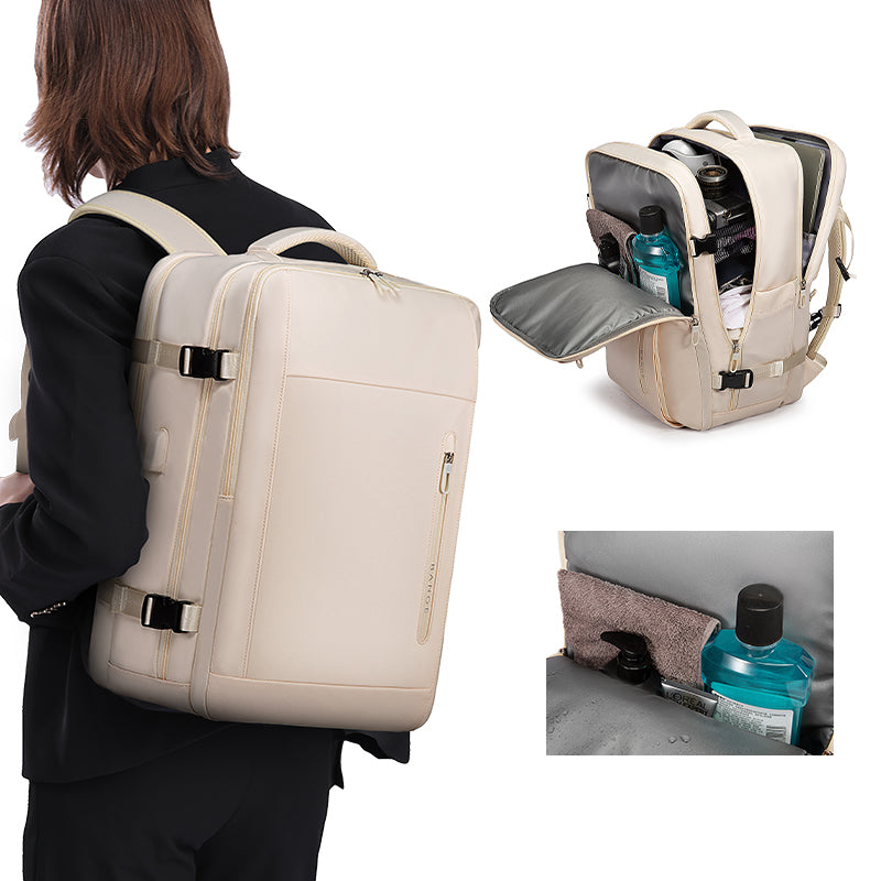 Bange TB-Large Travel Laptop USB Backpack Beige